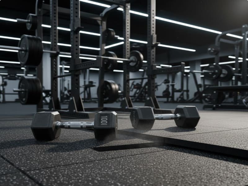 Porównanie sekcji podłóg drewnianych, PVC, gumowych i poliuretanowych